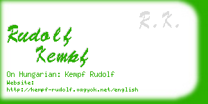 rudolf kempf business card